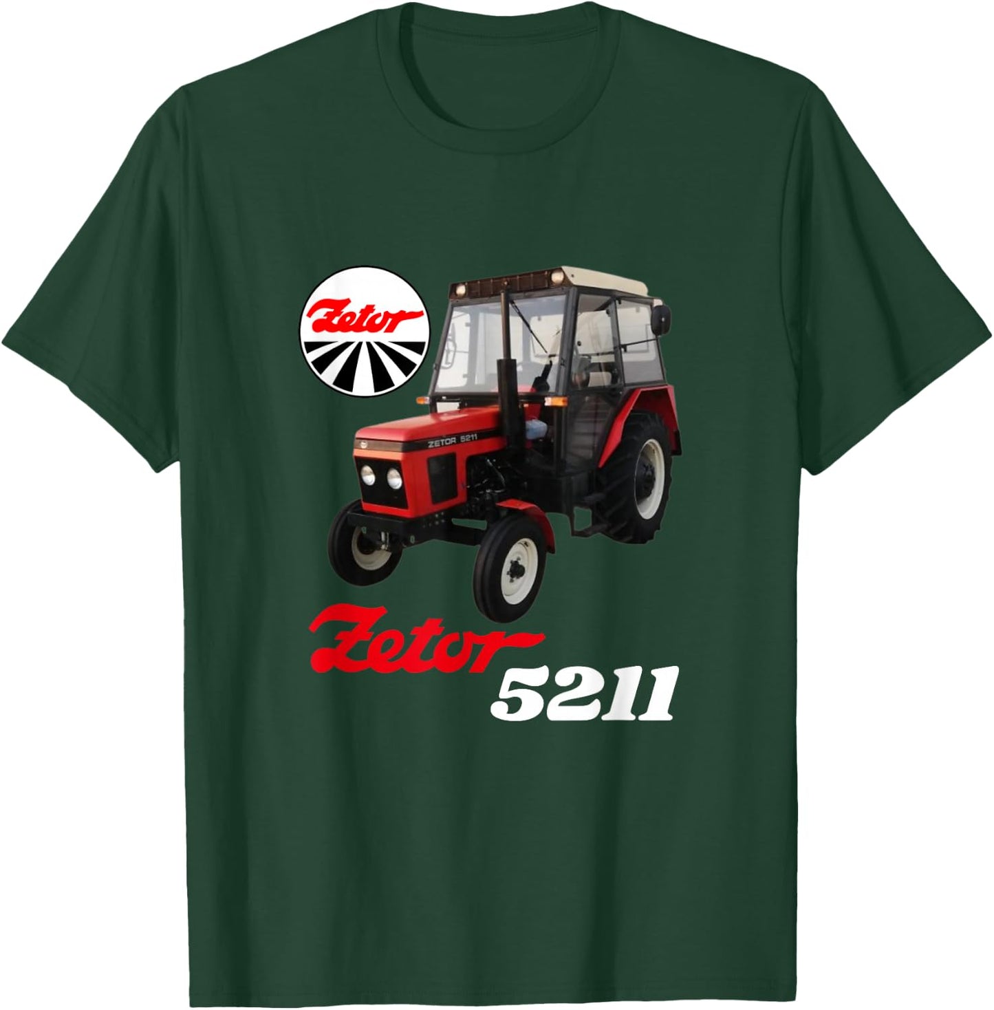 Zetor 5211 ZTS Tractor , Black, S T-Shirt - T-Shirt | Forest