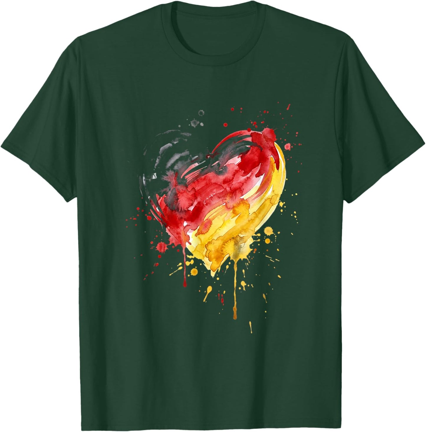 Deutschland Herz mit der Deutschen Flagge Germany T-Shirt - T-Shirt | Forest