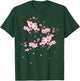 LiveHappy Damen Sakura Kirschblüten Grau Klein -Erwachsene -Kinder Klassisch Geblümt Klassische Passform Kurzarm Rundhals Imported Polyester 100% Baumwolle, Polyester Alle Count 1 T-Shirt - T-Shirt | Forest