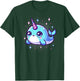 Cute Kawaii Narwhal Blue Pink Anime Sea Ocean Fun T-Shirt - T-Shirt | Forest