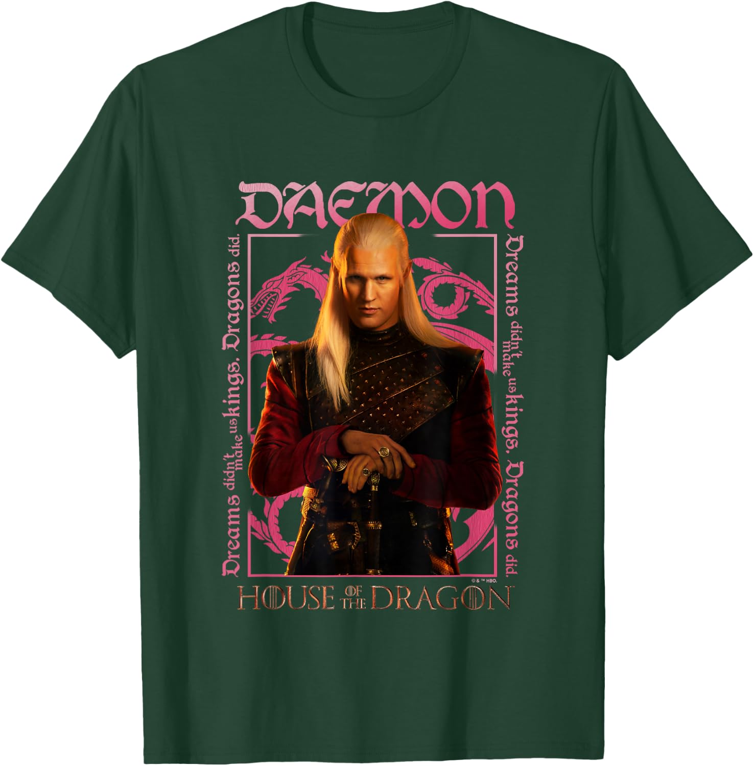 House of the Dragon Daemon Targaryen Fire And Blood Poster T-Shirt - T-Shirt | Forest
