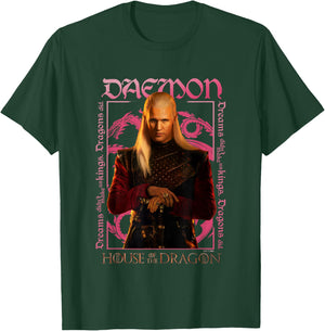 House of the Dragon Daemon Targaryen Fire And Blood Poster T-Shirt - T-Shirt | Forest