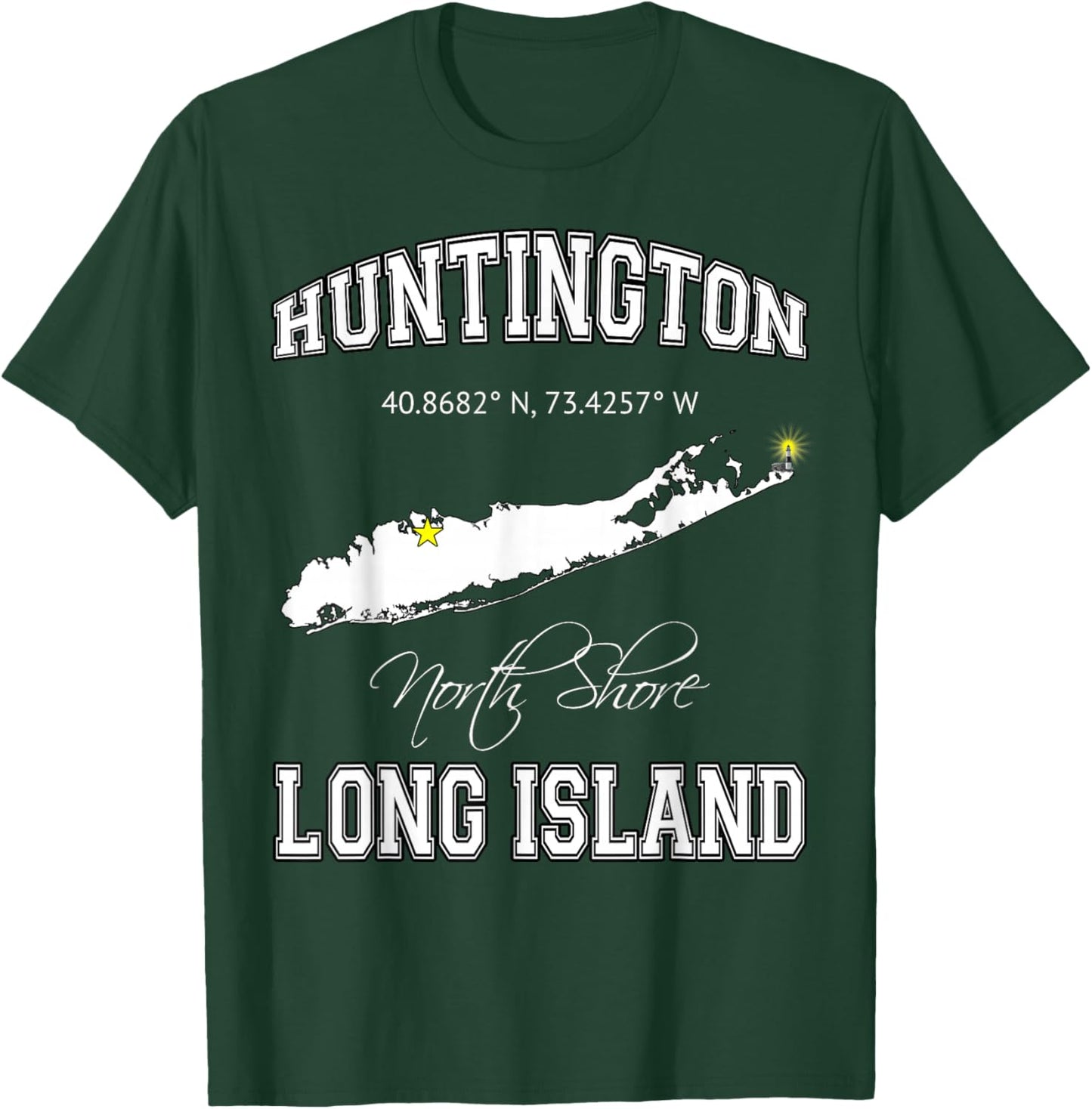 Huntington Long Island New York T Shirt T-Shirt - T-Shirt | Forest