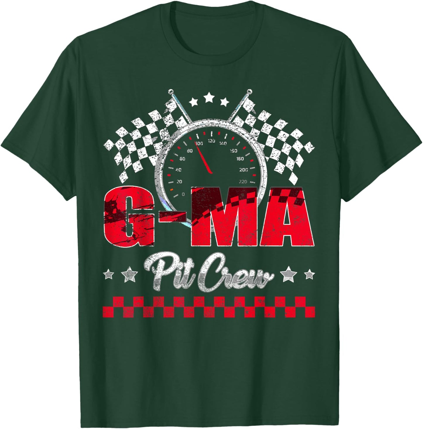 Race Car Birthday Party Racing Family G-Ma Pit Crew T-Shirt - T-Shirt | Forest