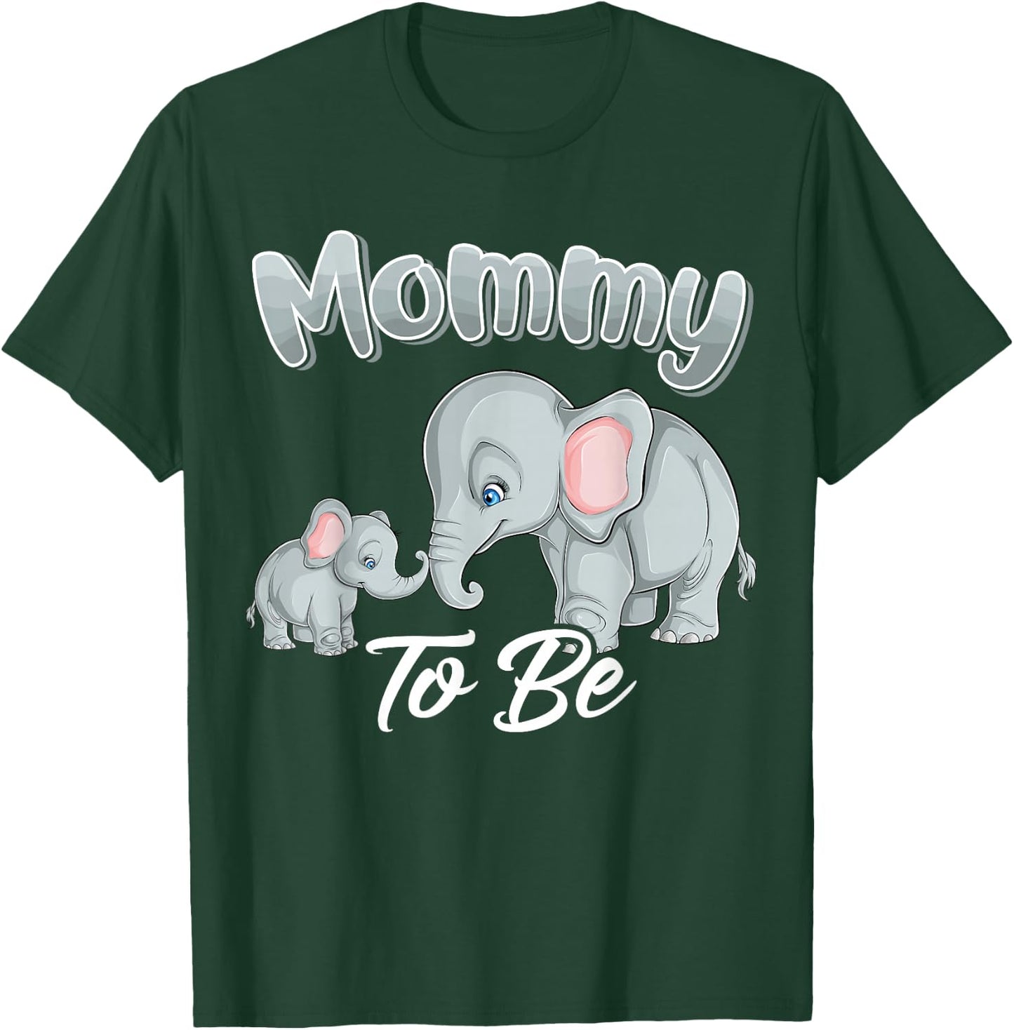 Soon Mommy Mom to Be Elephants for Baby Shower Gender Reveal T-Shirt - T-Shirt | Forest