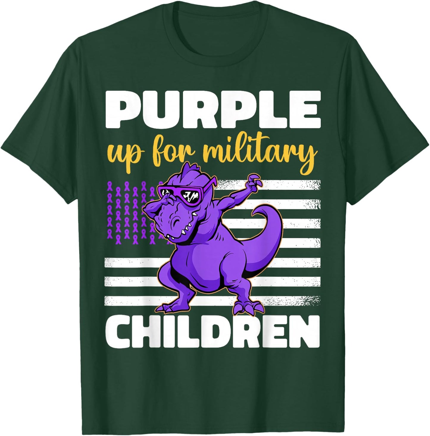 Purple Up For Military Kids Month Of The Military Children T-Shirt - T-Shirt | Forest