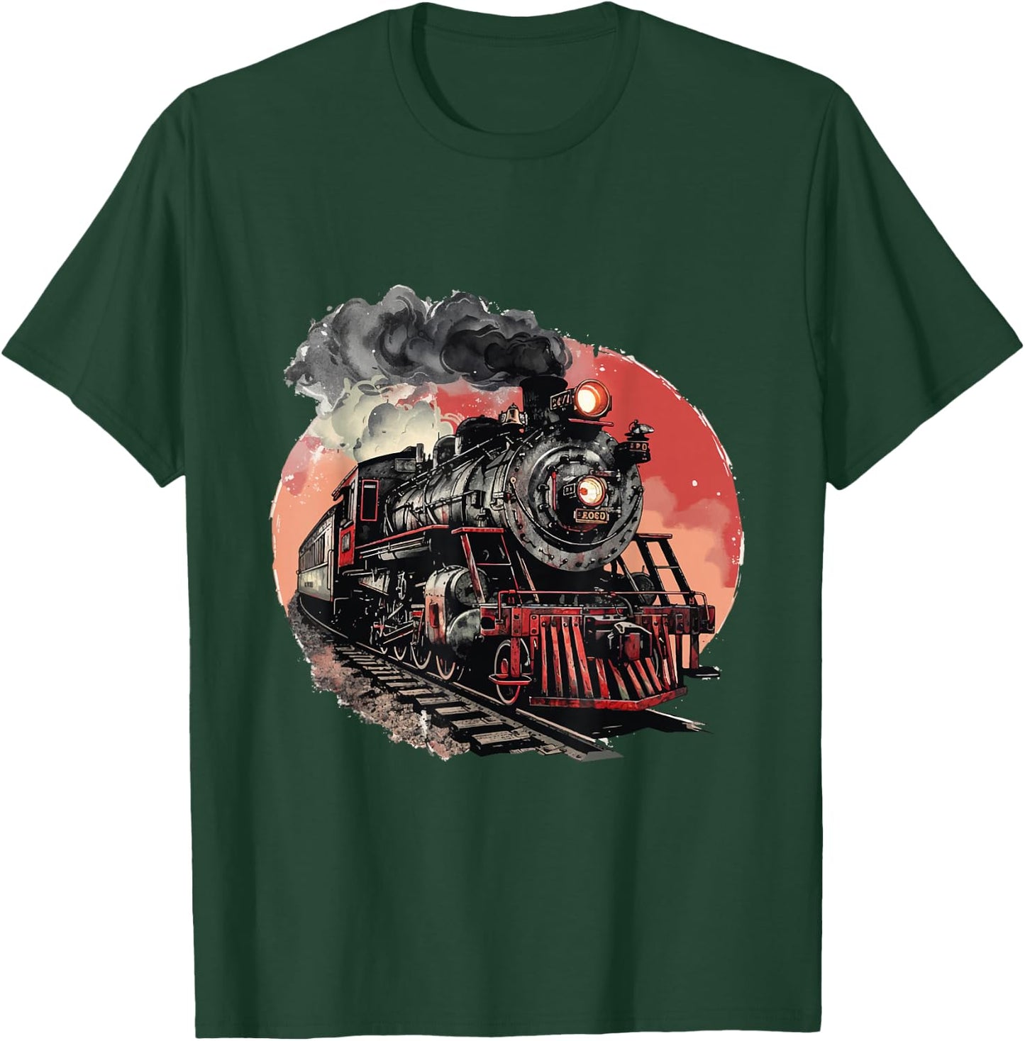 Dampflok Eisenbahn & Lokomotiven Geschenk Herren & Junge T-Shirt - T-Shirt | Forest