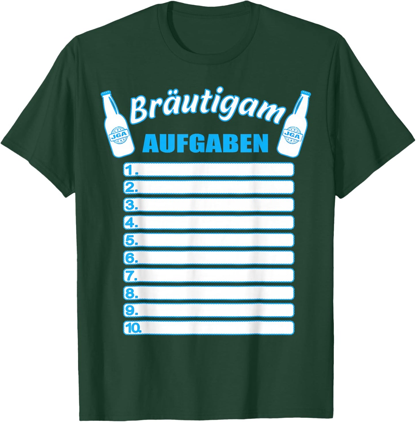 JGA Checkliste JGA Aufgaben Für Den Bräutigam T-Shirt - T-Shirt | Forest