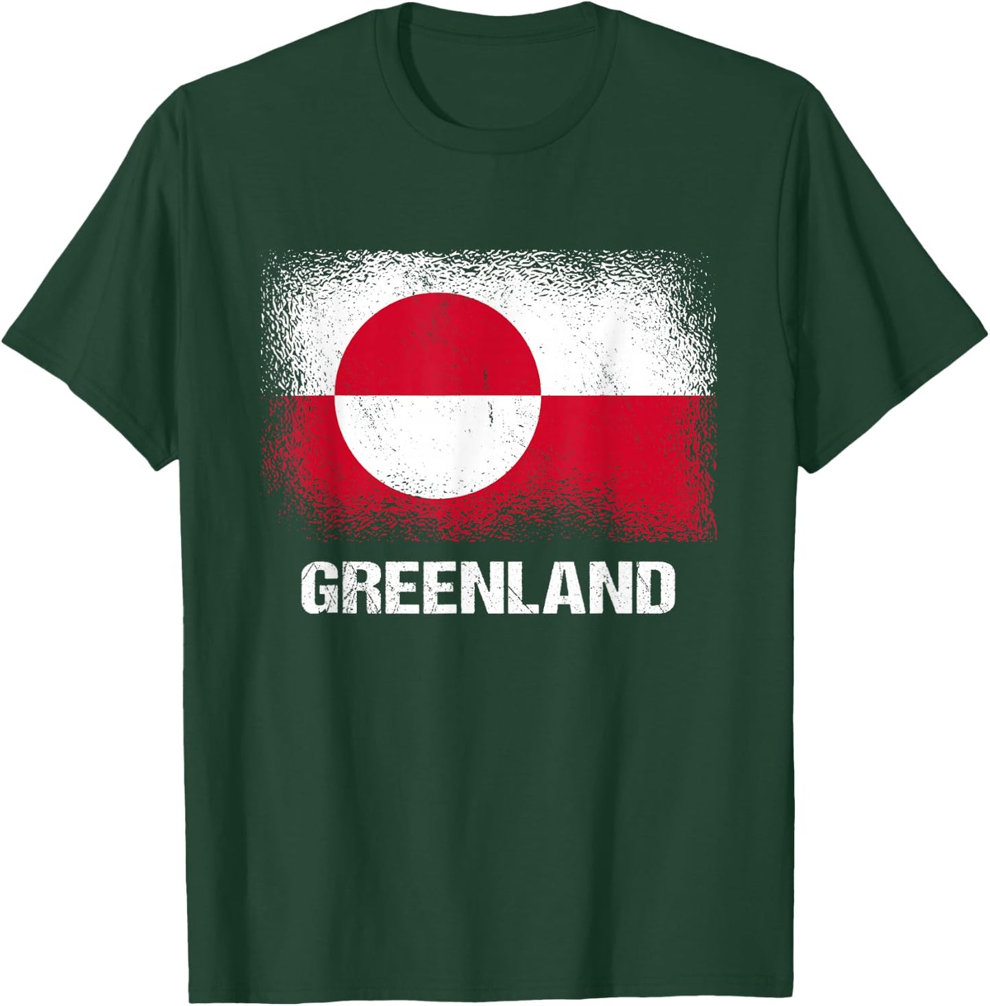 Greenland Flag , black T-Shirt - T-Shirt | Forest