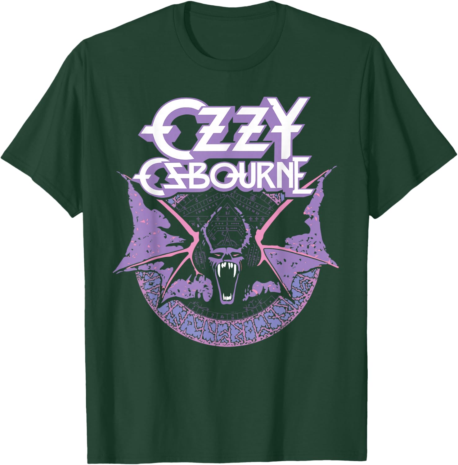 Ozzy Osbourne Fledermaus Pastell für Männer, Schwarz, Kurzarm, S T-Shirt - T-Shirt | Forest
