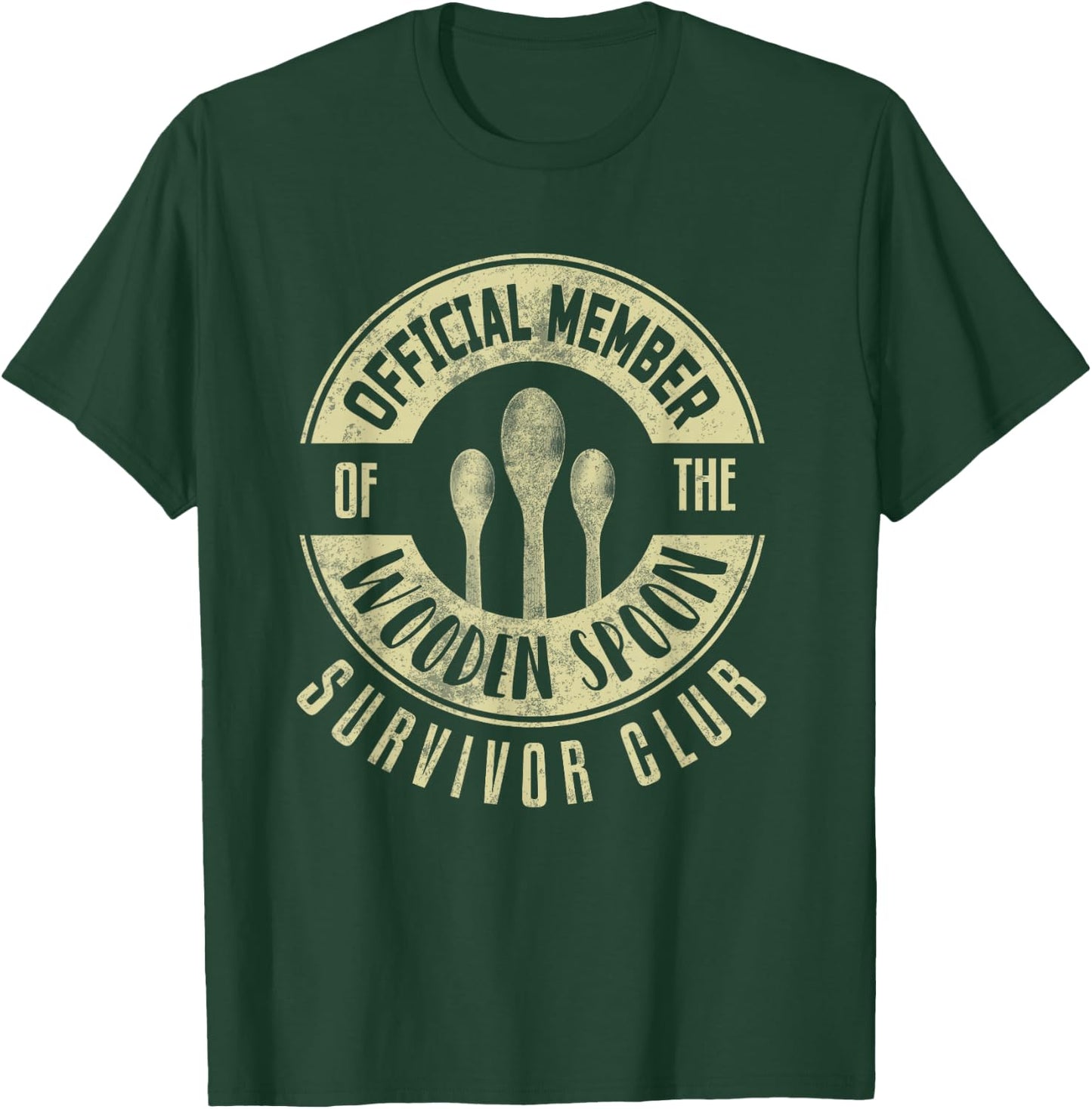 Funny Retro Vintage Wooden Spoon Survivor T-Shirt - T-Shirt | Forest