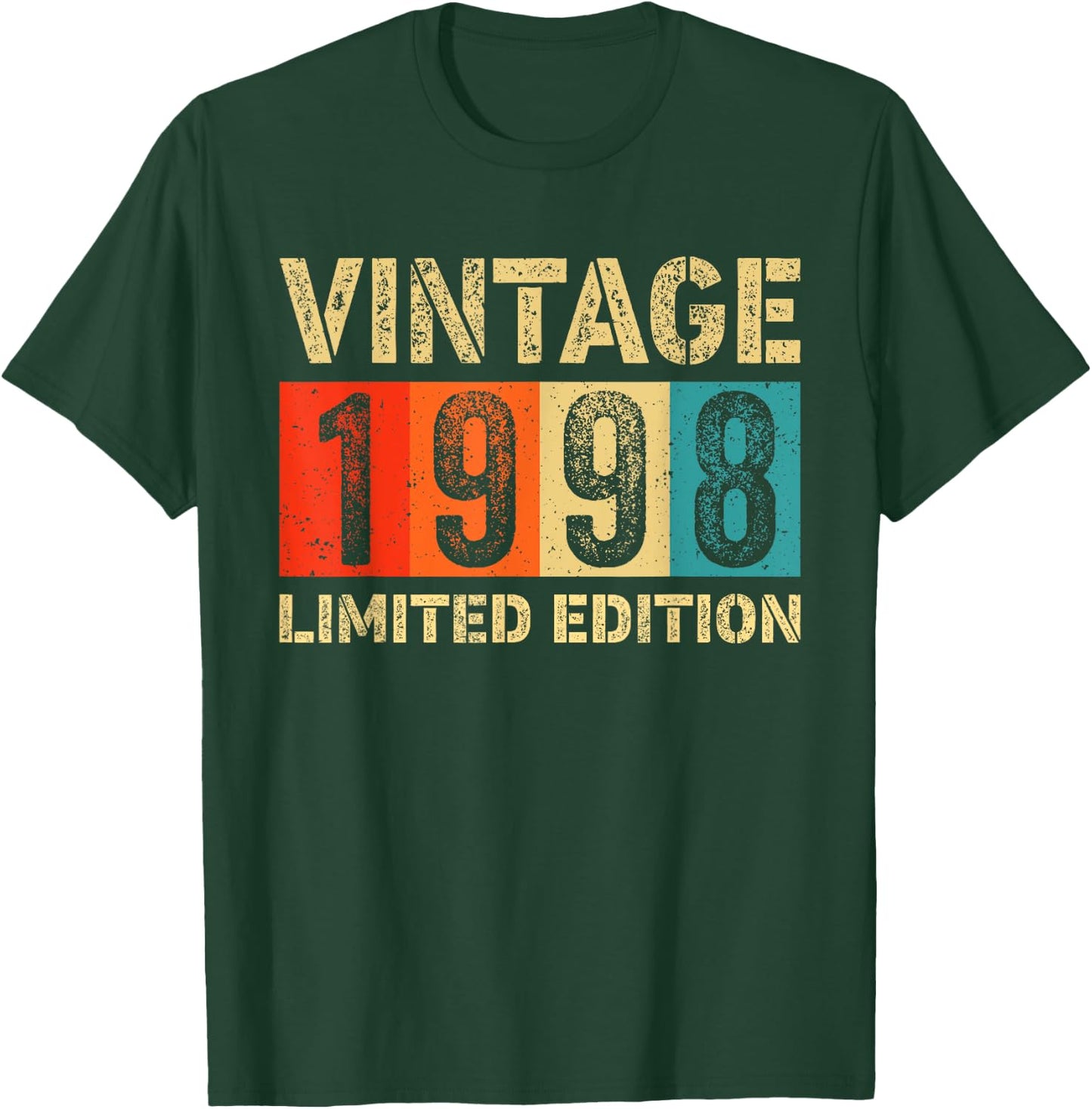 Vintage 1998 Limited Edition Made Or Born In 1998 Birthday T-Shirt - T-Shirt | Forest