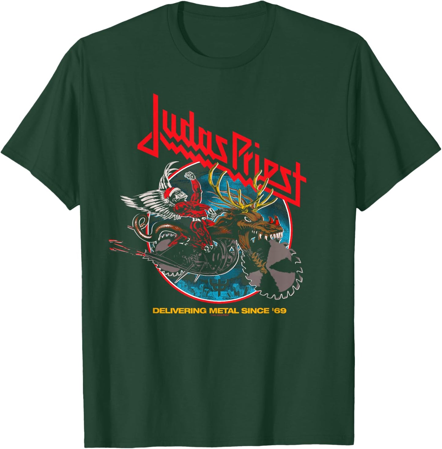 Judas Priest Painkiller Holiday Circle T-Shirt - T-Shirt | Forest