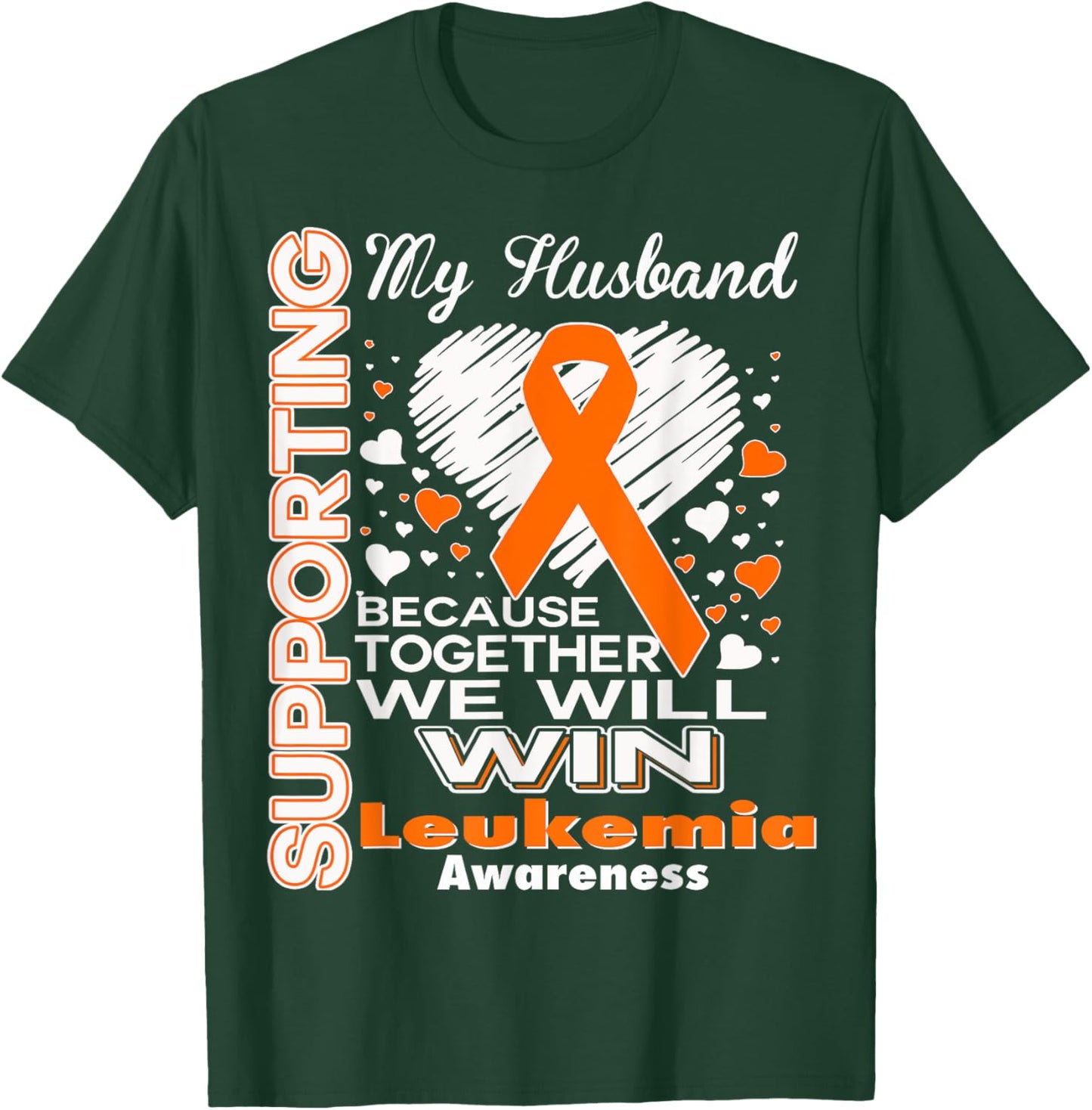 Supporting My Husband - Leukemia Awareness shirt T-Shirt - T-Shirt | Forest