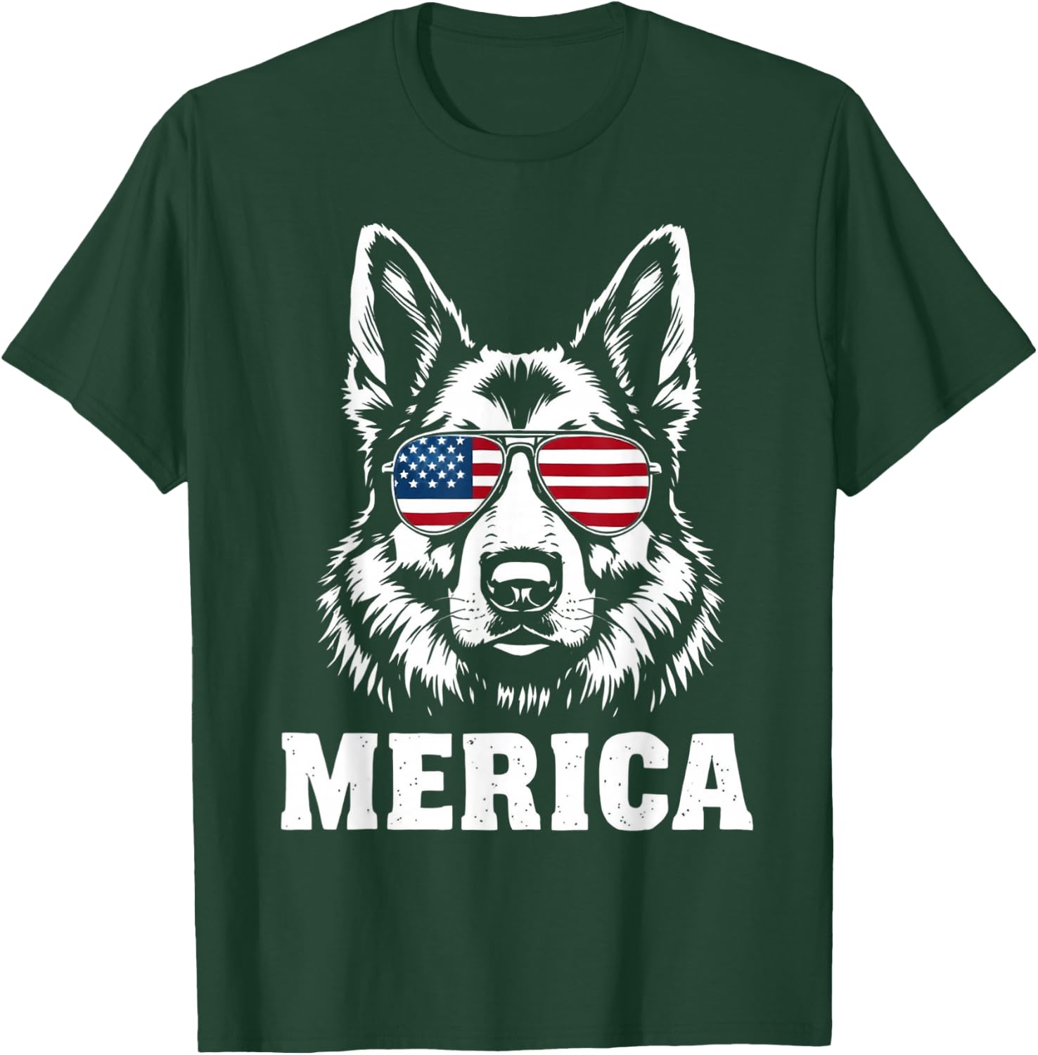 American Flag Merica german shepherd 4th Of July kids women T-Shirt - T-Shirt | Forest