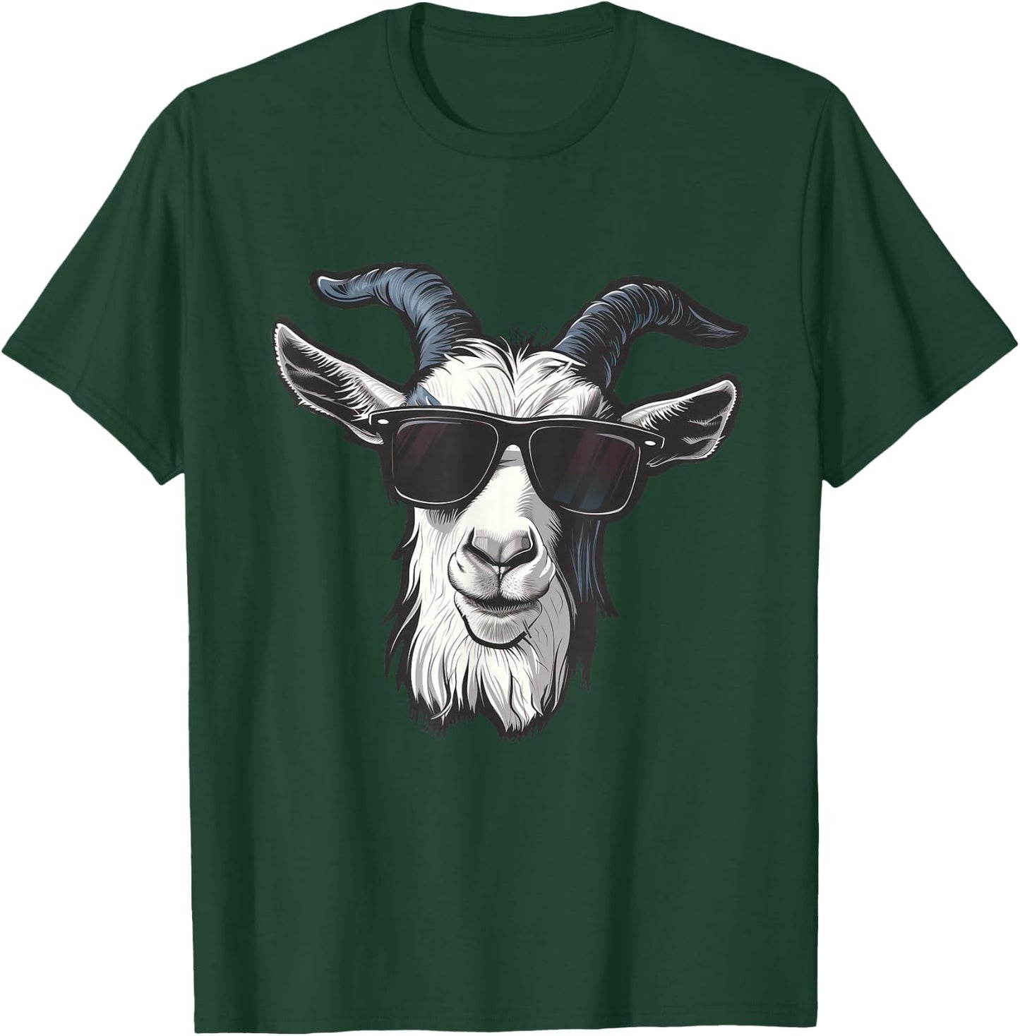Goat Sunglasses Graphic T-Shirt - T-Shirt | Forest