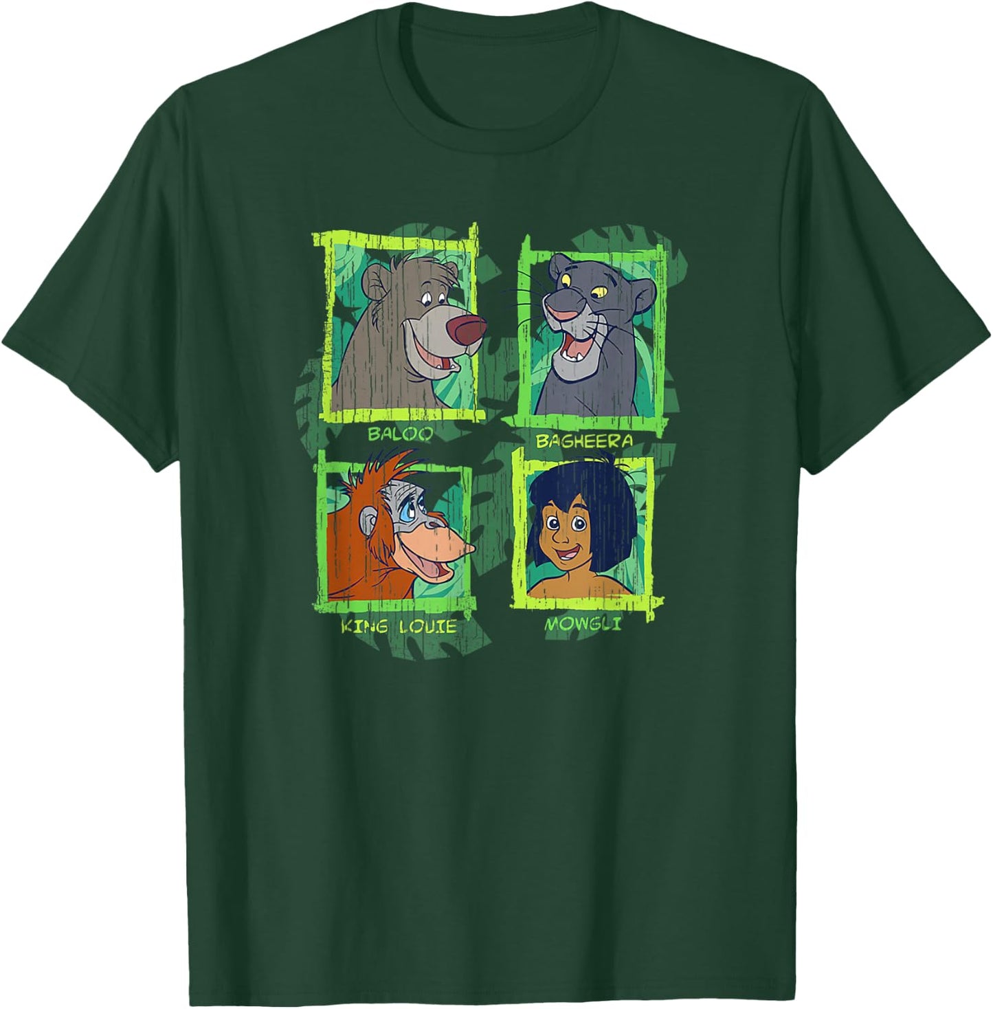 Disney The Jungle Book Character Names Box Poster T-Shirt - T-Shirt | Forest