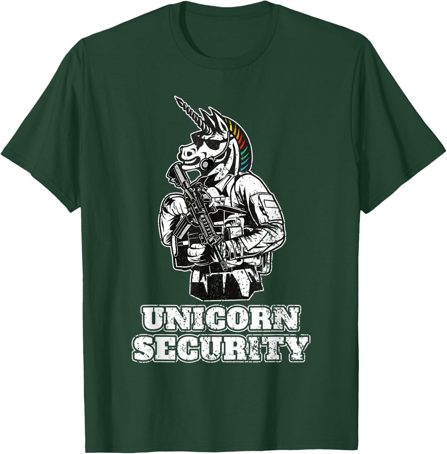 Unicorn Warrior Muscular I Funny Unicorn I Unicorn Security T-Shirt - T-Shirt | Forest