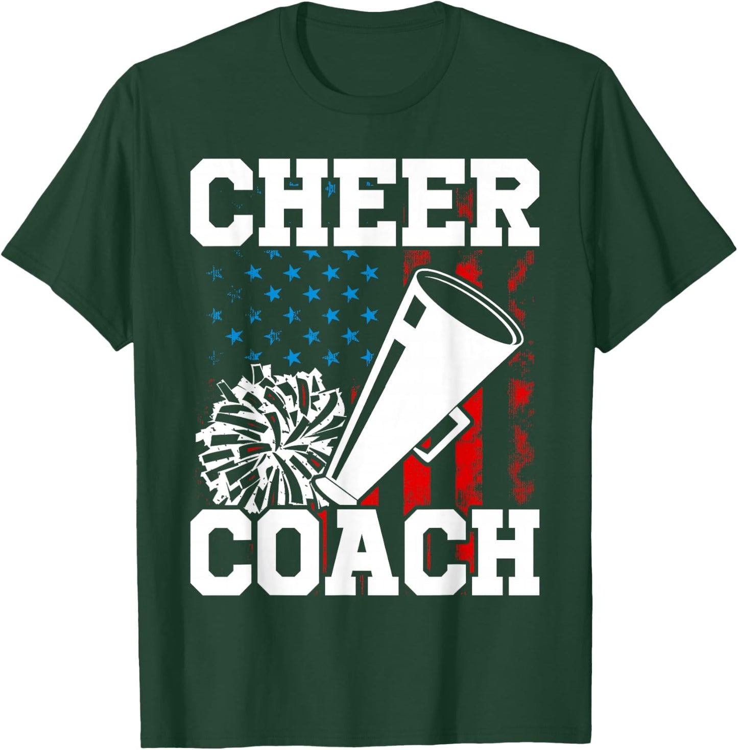 Cheer Coach Leopard Cheetah Print Red Cheer T-Shirt - T-Shirt | Forest