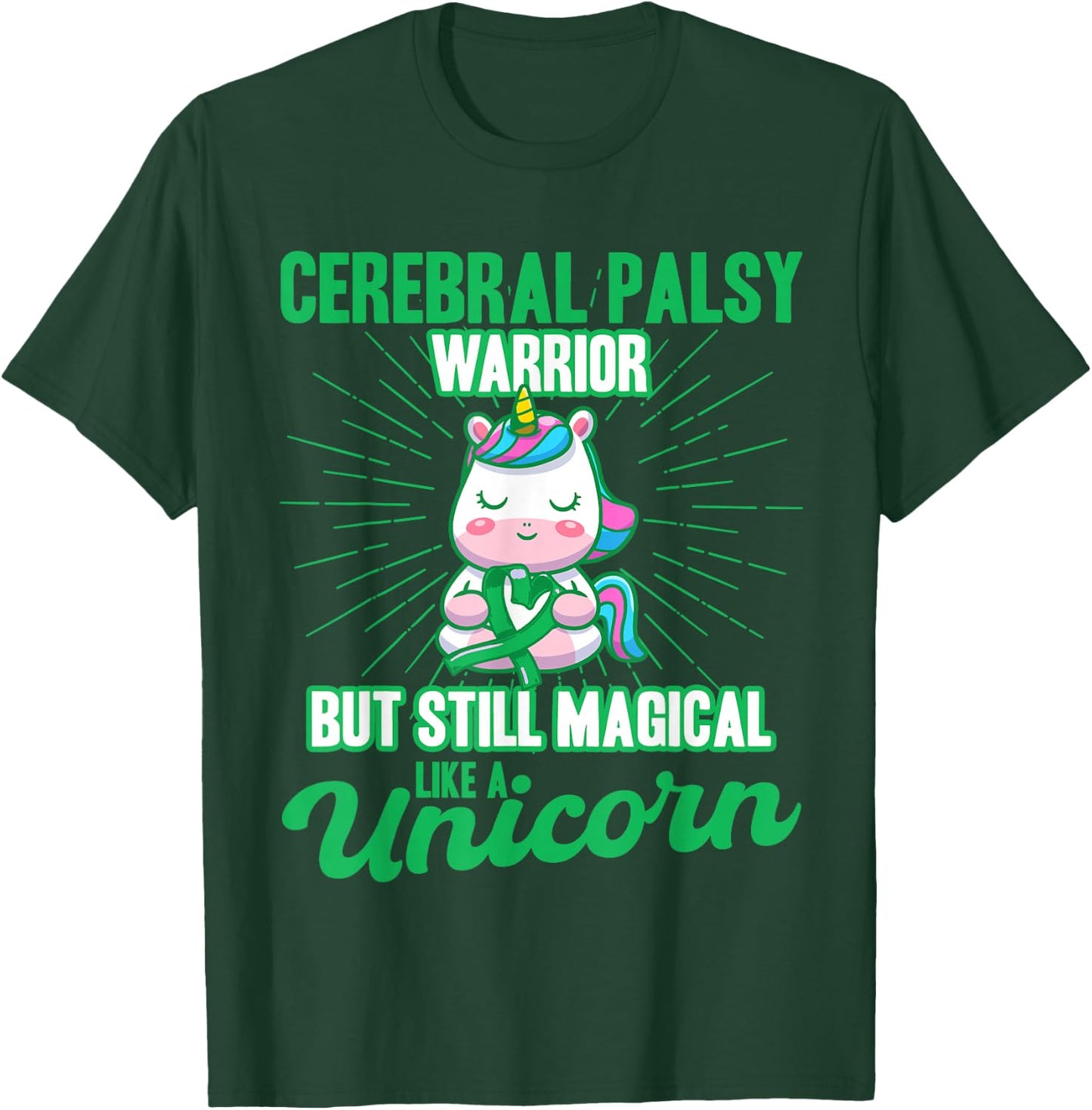 Magical Like A Unicorn Cerebral Palsy Awareness T-Shirt - T-Shirt | Forest