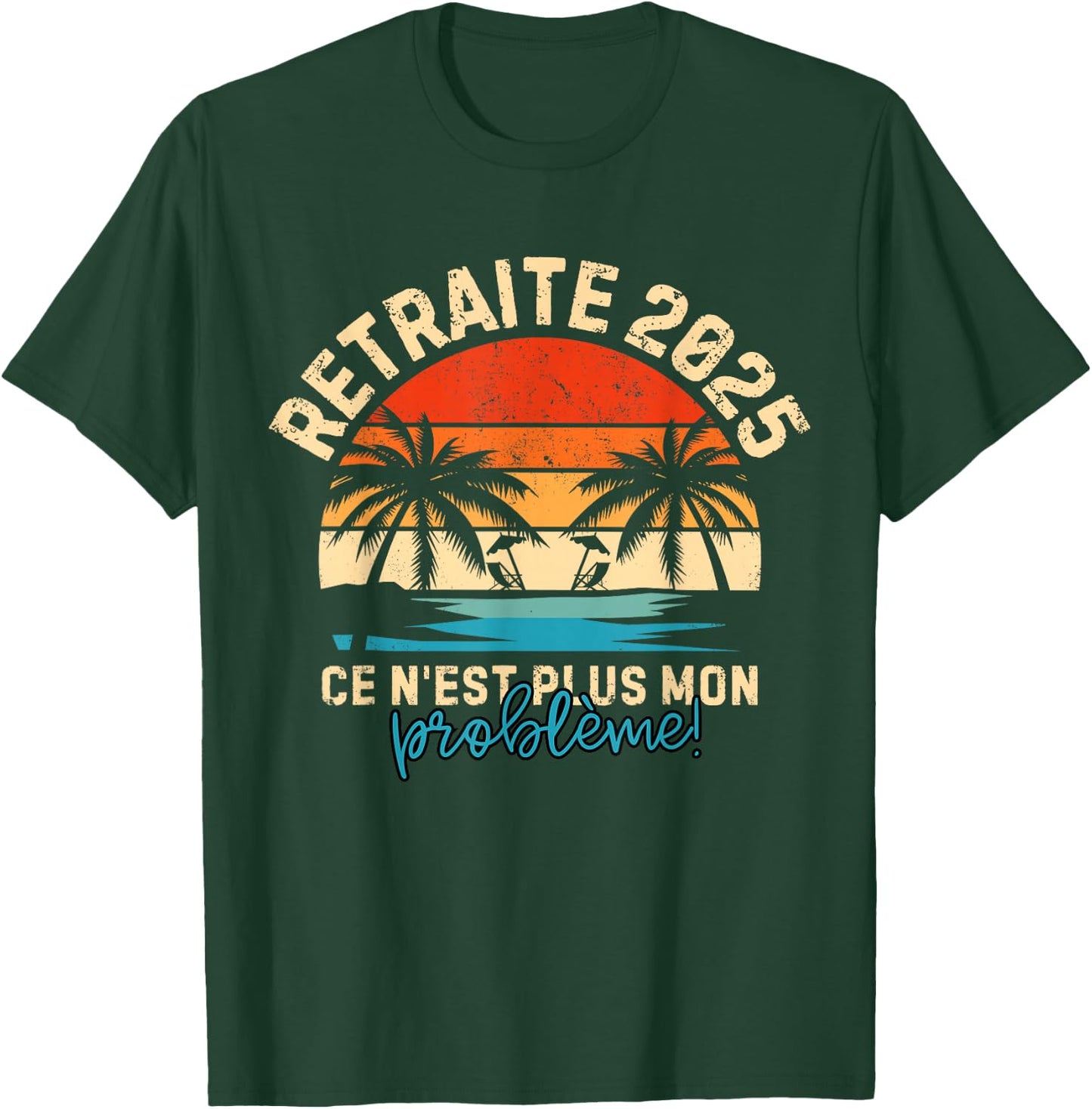 Retirement 2025 Man Women Retired 2025 , Black, S T-Shirt - T-Shirt | Forest