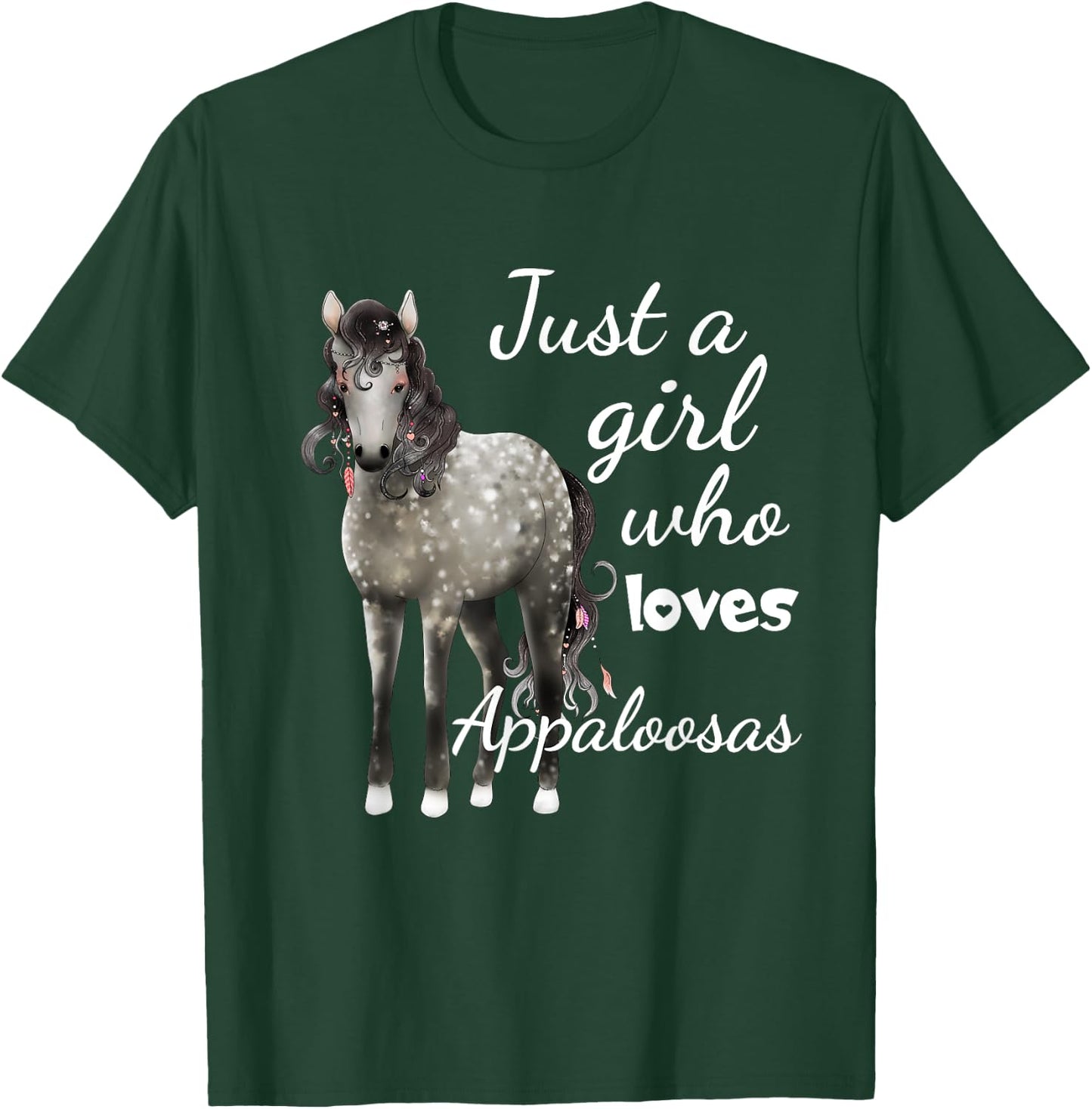 Just A Girl Who Loves Appaloosa Horses Gift T-Shirt - T-Shirt | Forest