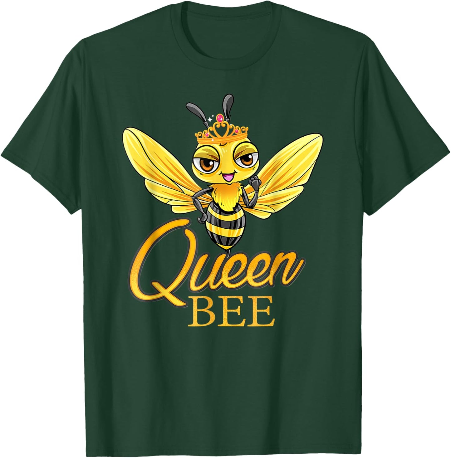 Queen Bee Crown Honey Bee Hive T-Shirt - T-Shirt | Forest