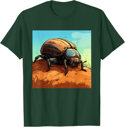 Retro Style Dung beetle T-Shirt - T-Shirt | Forest
