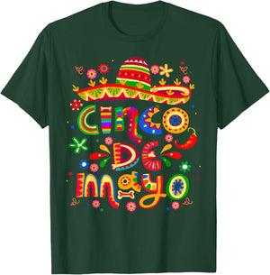 Cinco De Mayo Mexican Fiesta celebrate 5 De Mayo May 5 T-Shirt - T-Shirt | Forest