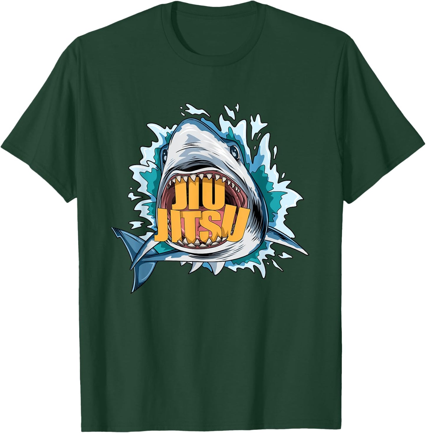 Jiu Jitsu Shark T-Shirt - T-Shirt | Forest