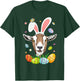 Cute Goat Face With Bunny Ears Colorful Eggs Easter Day Kids T-Shirt - T-Shirt | Forest