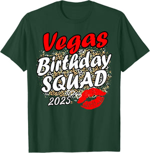 Las Vegas Girls Trip 2025 Shirts Crew Vegas Birthday Squad T-Shirt - T-Shirt | Forest