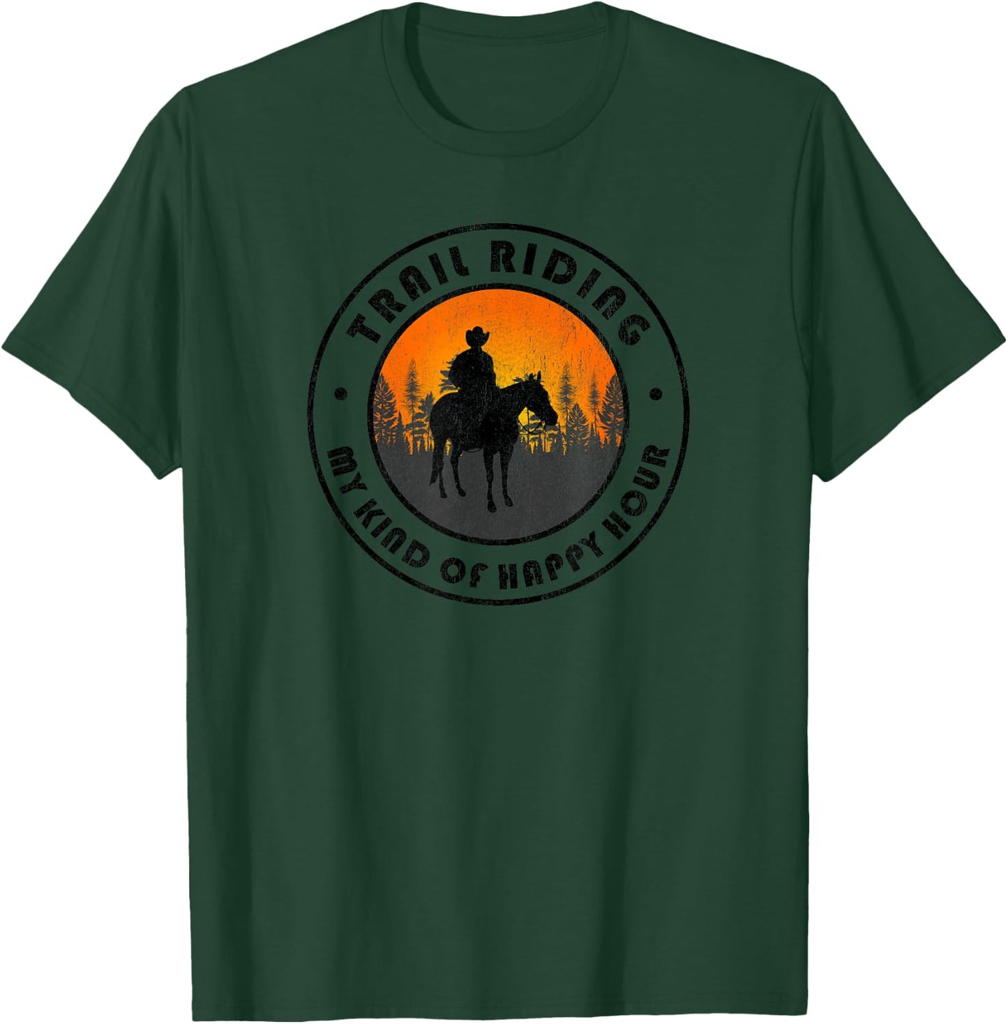 Trail Riding | Horseback Camping Vintage Gift Women T-Shirt - T-Shirt | Forest