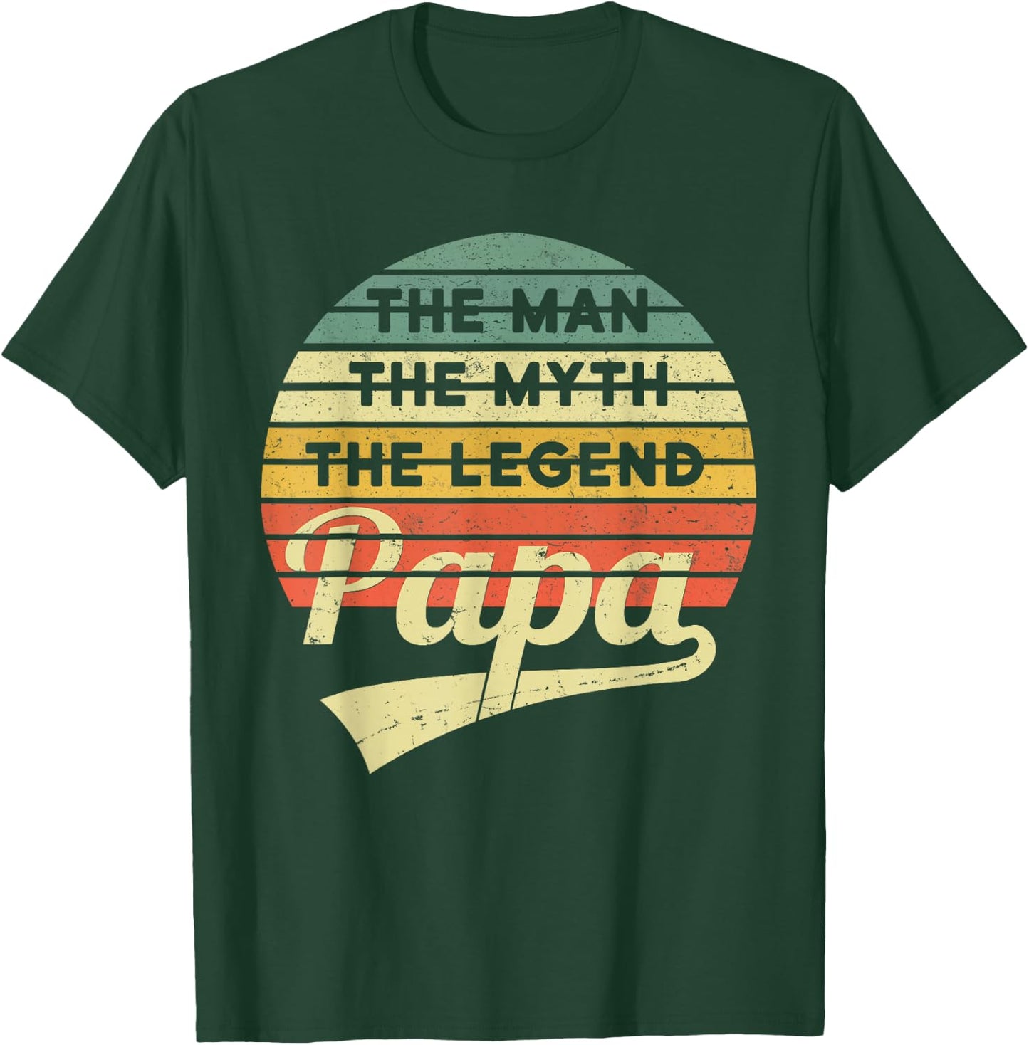 Vatertag Retro - The Man The Myth The Legend Papa T-Shirt - T-Shirt | Forest