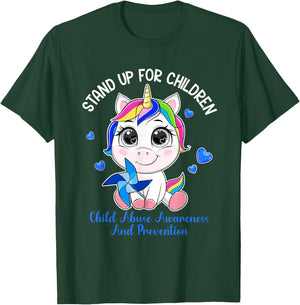 April Child Abuse Prevention Month - Stand Up For Children T-Shirt - T-Shirt | Forest
