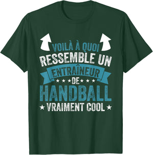 Funny Coach A Handball Coach Really Cool , Black, S T-Shirt - T-Shirt | Forest