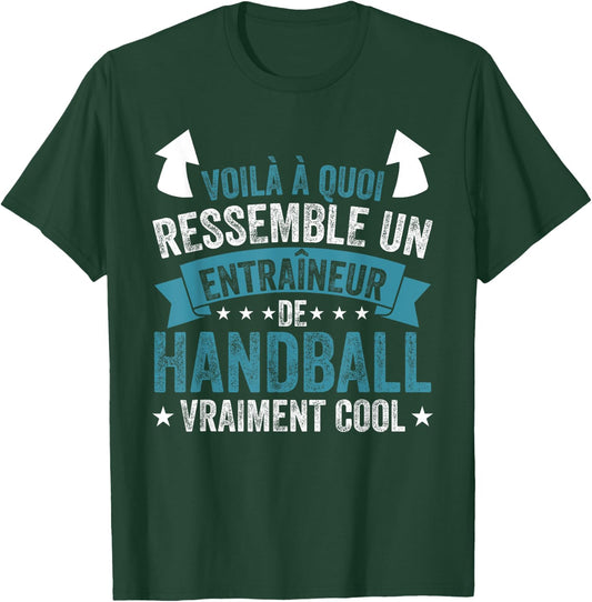 Funny Coach A Handball Coach Really Cool , Black, S T-Shirt - T-Shirt | Forest