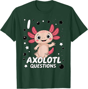 Funny I Axolotl Questions Cute Axolotl Lovers Girl Boy Kids T-Shirt - T-Shirt | Forest