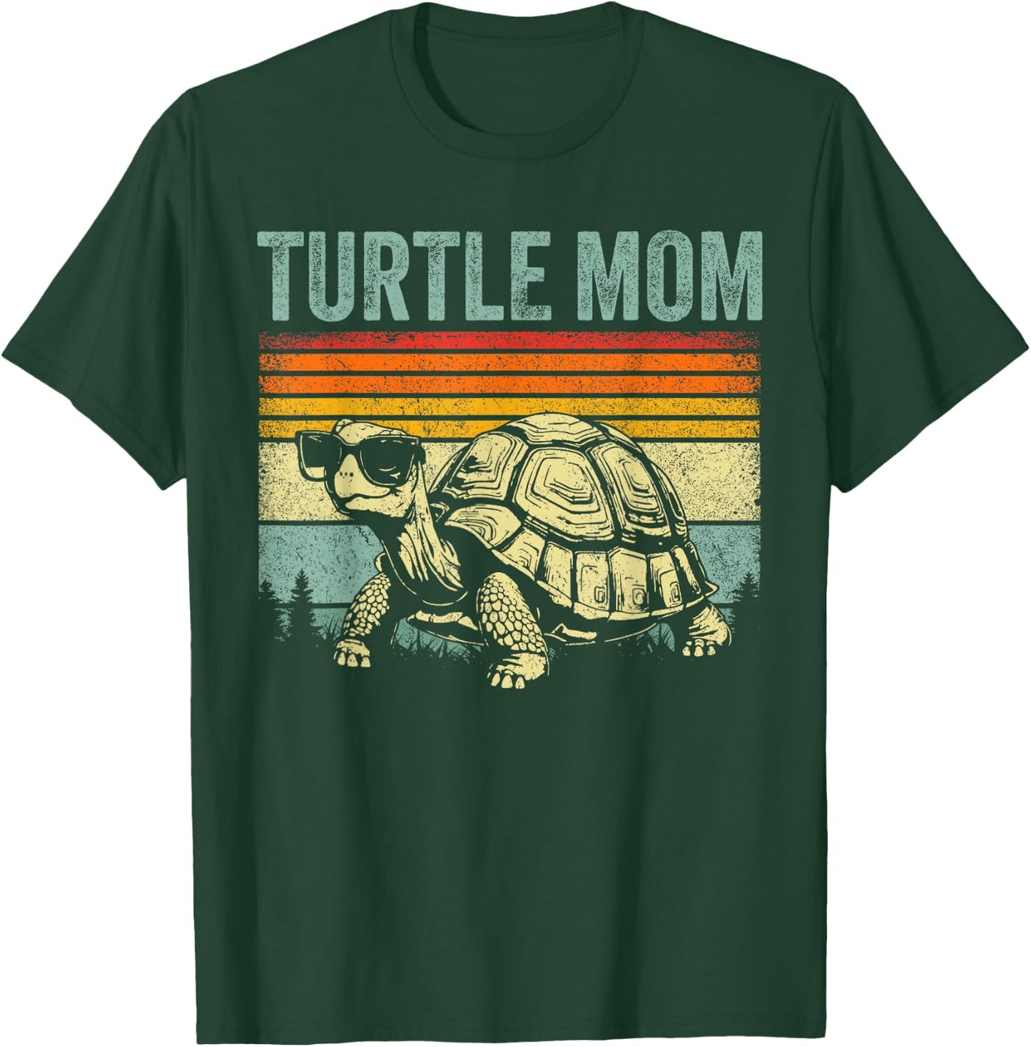 Vintage Turtle Mom Turtle Lovers Tortoise Mommy Mother's Day T-Shirt - T-Shirt | Forest