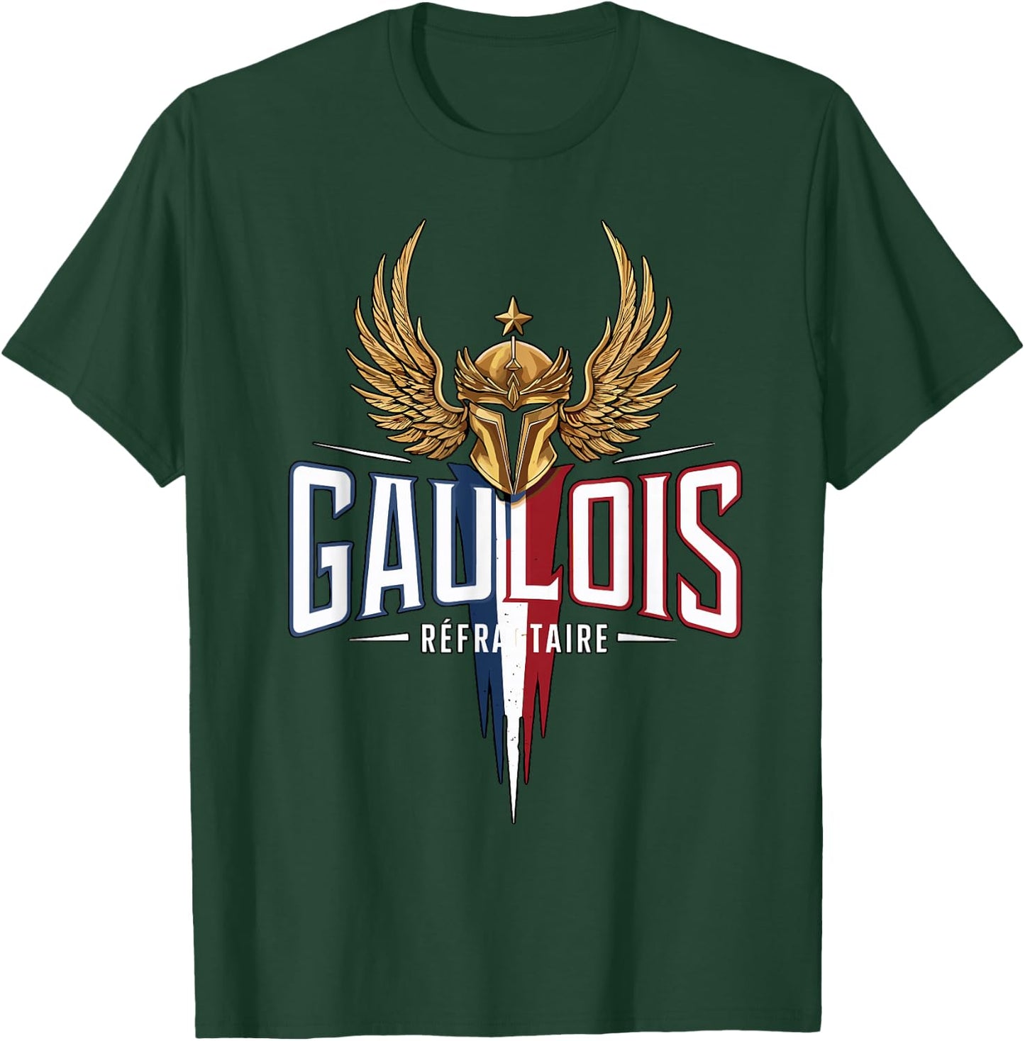 Patriotic Gaul REFRACTORY Patriotic Patriotic Patriotic , Black, S T-Shirt - T-Shirt | Forest