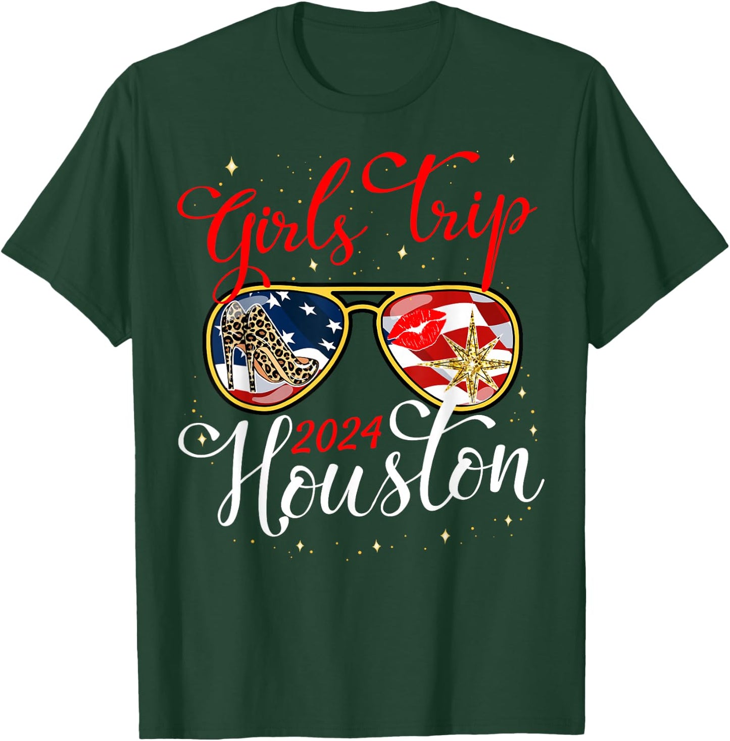 Girls Trip Houston 2024 Shirts Women Weekend Birthday Squad T-Shirt - T-Shirt | Forest