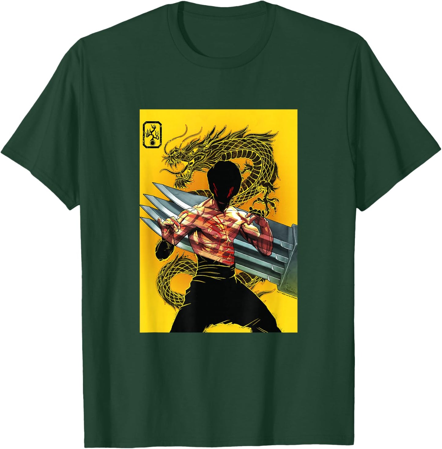 WB100 Enter The Dragon Bruce Lee Metal Claw Yellow Poster T-Shirt - T-Shirt | Forest