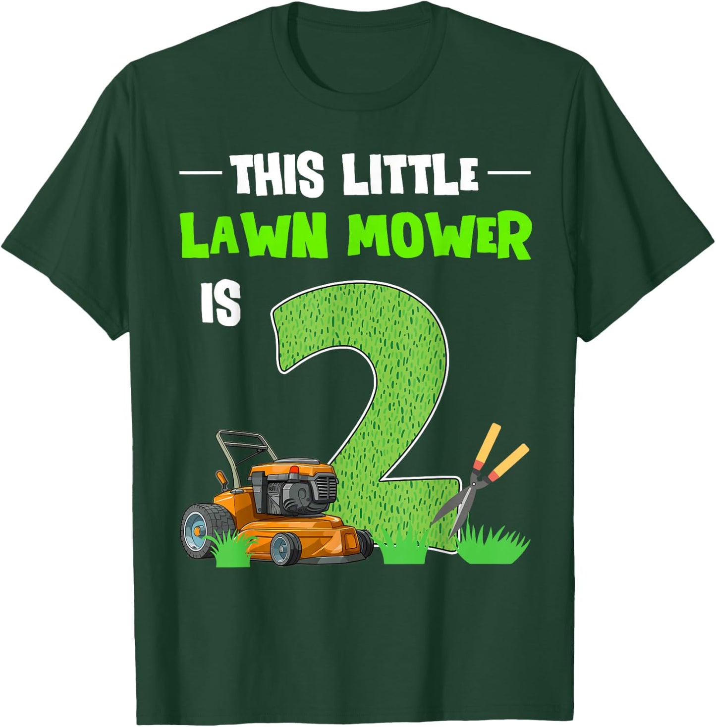 This Little Lawn Mower Is 2 Mowing 2nd Bday 2 Years Old T-Shirt - T-Shirt | Forest