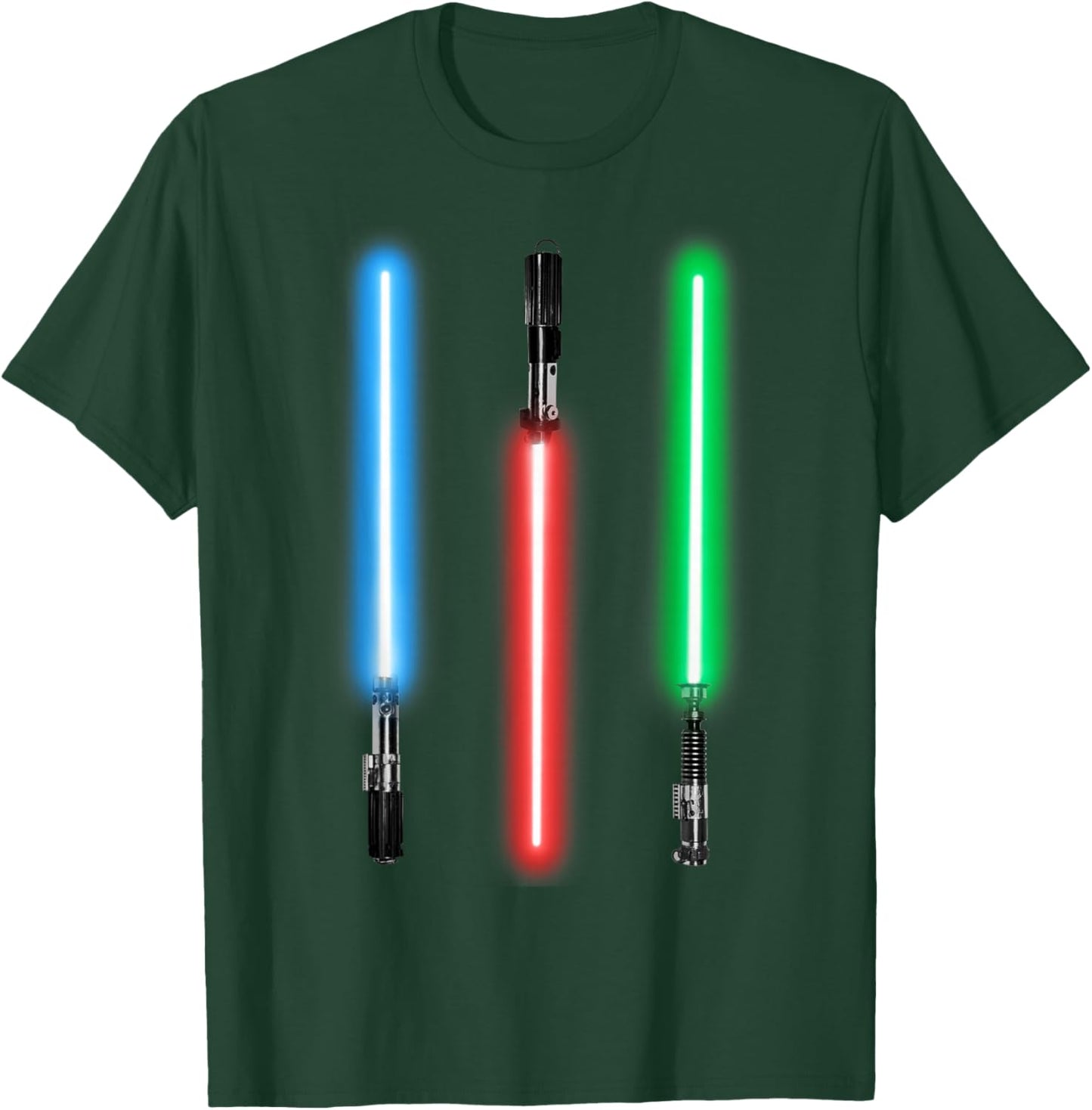 Star Wars Lightsaber Line-Up Photoreal Graphic T-Shirt - T-Shirt | Forest