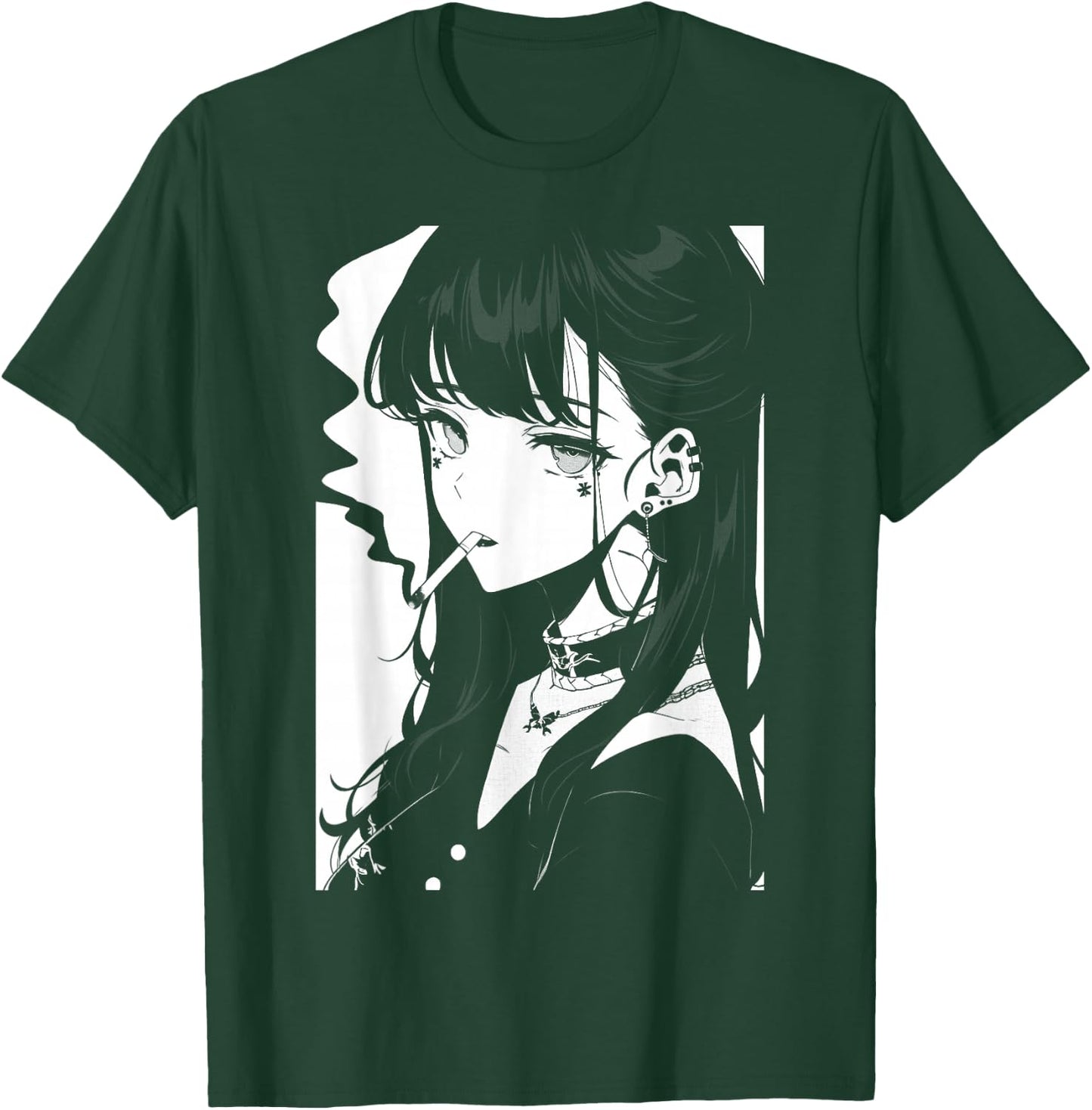 Alt Grunge Pastel Goth Edgy Emo Egirl Punk Anime Manga Girl , black T-Shirt - T-Shirt | Forest