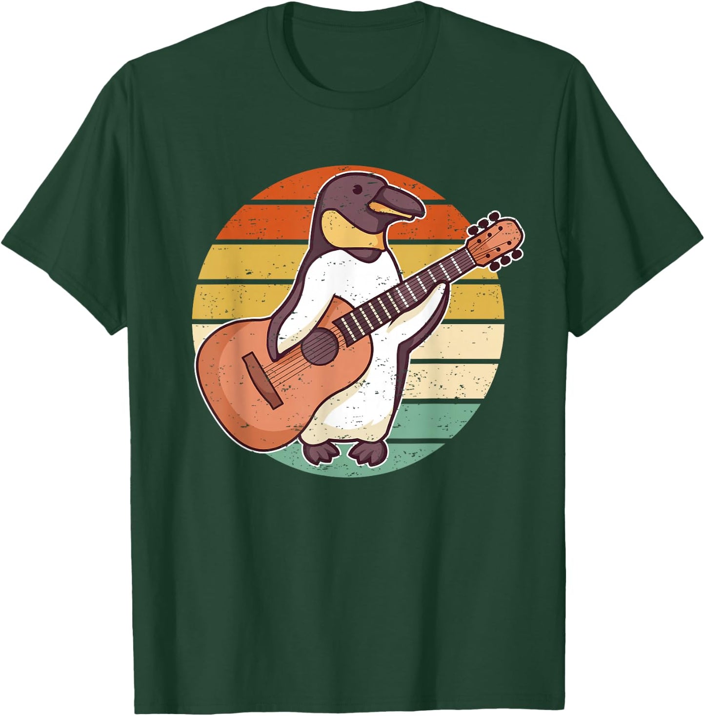 Penguin Guitar Player Guitarist T-Shirt - T-Shirt | Forest