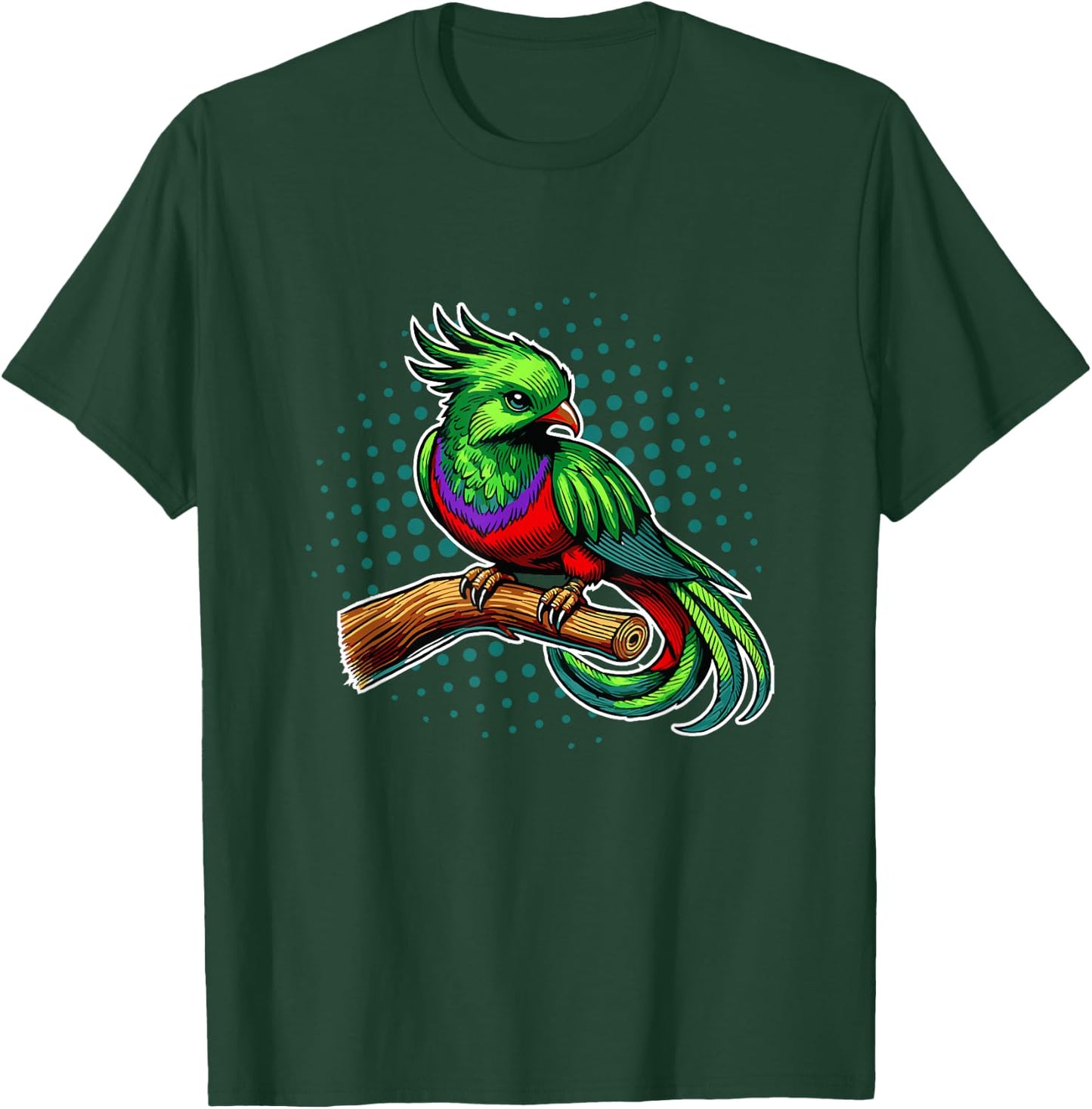 Guatemalan Quetzal , Black, S T-Shirt - T-Shirt | Forest