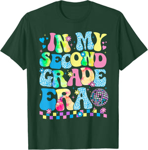 In My Second Grade Era Groovy Back To School Teachers Kids T-Shirt - T-Shirt | Forest
