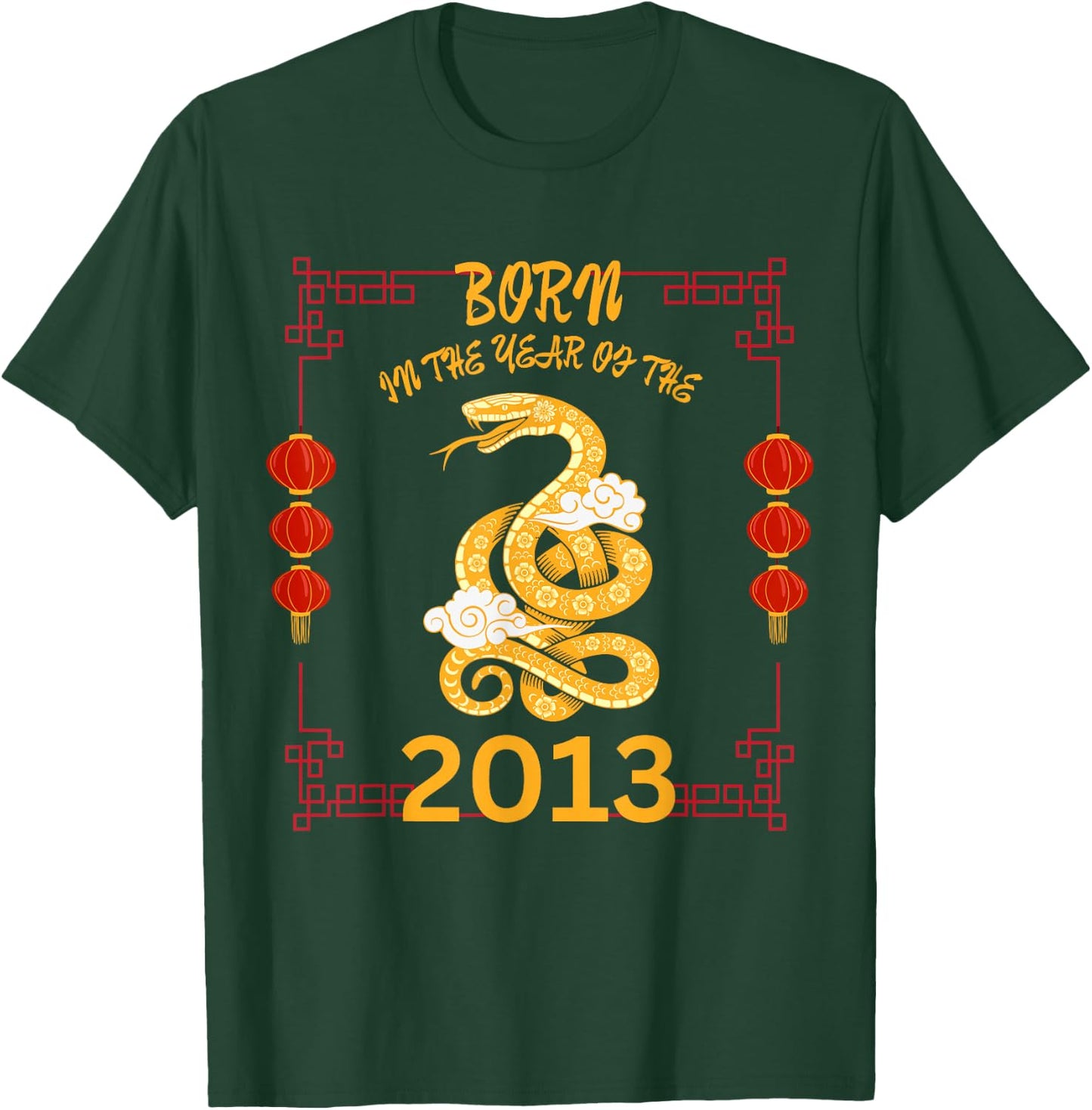 Born in the Year of the Snake 2013 Chinese New Year Zodiac T-Shirt - T-Shirt | Forest