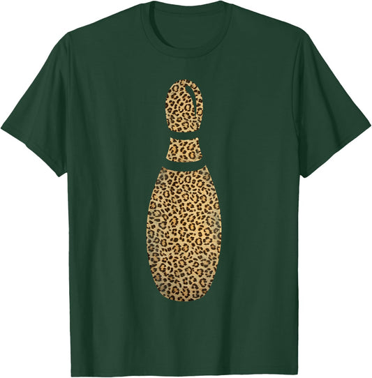 Funny Bowling Leopard Pin Cheetah T-Shirt - T-Shirt | Forest